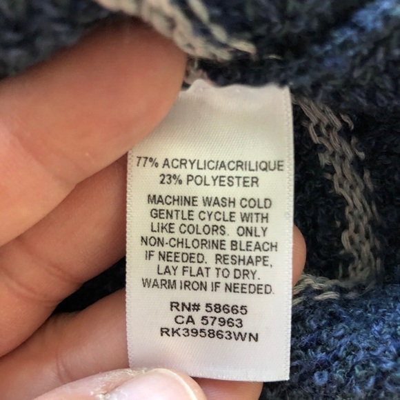 Susina Womens Navy Striped Crew Neck Plus Size Boucle Sweater Size 1X - Picture 6 of 7